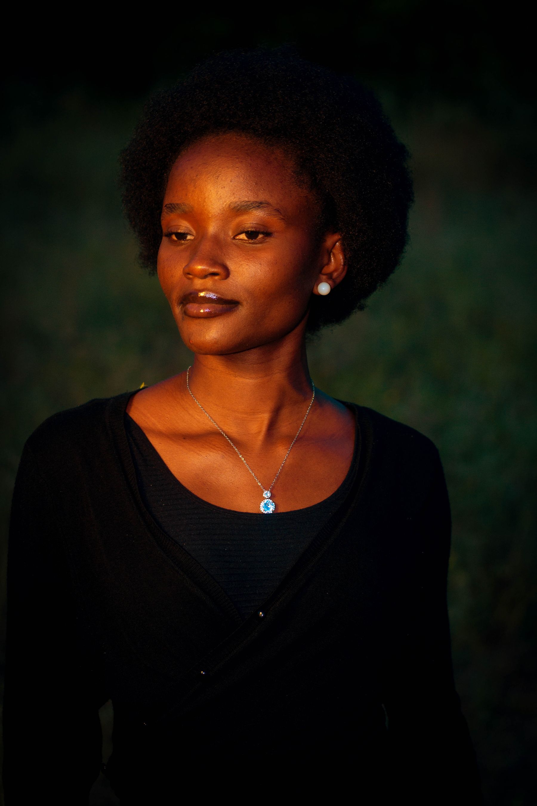 Portrait of a woman in warm natural light